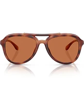 COACH Women's HC8406 55mm Tortoise Aviator Sunglasses