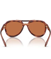 COACH Women's HC8406 55mm Tortoise Aviator Sunglasses