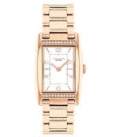 COACH Women's Reese Quartz Analog Rose Gold Tone Stainless Steel Bracelet Watch