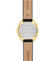 COACH Women's Sammy Quartz Analog Black Leather Strap Watch