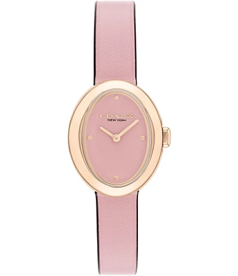 COACH Women's Sammy Quartz Analog Pink Leather Strap Watch