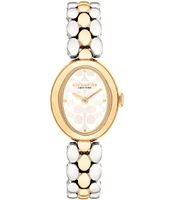 COACH Women's Sammy Quartz Analog Two Tone Stainless Steel Bracelet Watch