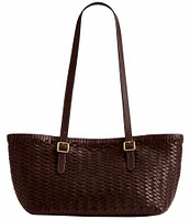 COACH Woven Swing Leather Satchel Bag