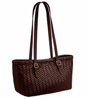 COACH Woven Swing Leather Satchel Bag