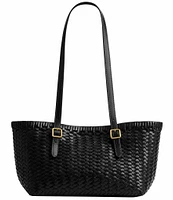 COACH Woven Swing Leather Satchel Bag