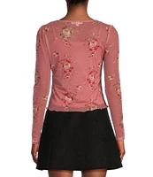 Coco + Jaimeson Long Sleeve Floral Mess Pullover Top