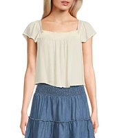 Coco + Jaimeson Crinkle Gauze Tie-Back Top