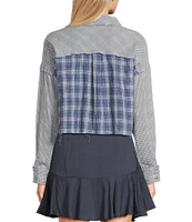 Coco + Jaimeson Long Sleeve Mix Plaid Shirt