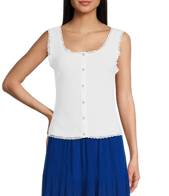 Coco + Jaimeson Scallop Lace Tank Top