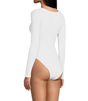 Coco + Jaimeson Square Neck Long Sleeve Rib Knit Bodysuit