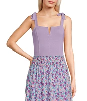 Coco + Jaimeson Sleeveless Tie Strap Bodysuit