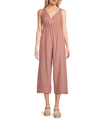 Coco + Jaimeson V-Neck Gauze Jumpsuit