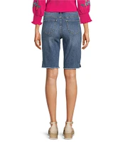 Code Bleu Chelsea High Rise Fray Hem Side Slit Bermuda Shorts