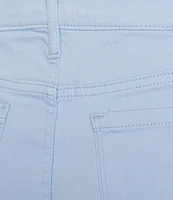 Code Bleu Chelsea High-Rise Straight Leg Micro Snap Hem Jeans
