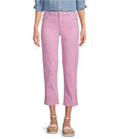 Code Bleu Chelsea High-Rise Straight Leg Micro Snap Hem Jeans