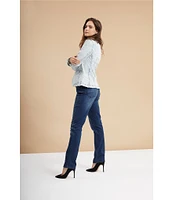 Code Bleu Chelsea Straight Leg High Rise Stretch Denim Jeans