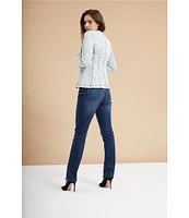 Code Bleu Chelsea Straight Leg High Rise Stretch Denim Jeans