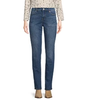 Code Bleu Chelsea Straight Leg High Rise Stretch Denim Jeans