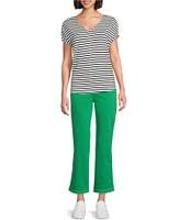 Code Bleu High-Rise Straight-Leg Double Frayed Hem Ankle Jeans