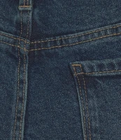 Code Bleu Hollywood Waist High Rise Wide Leg Cuffed Cropped Jeans