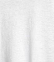 Code Bleu Knit Crew Neck Short Sleeve Crochet Trim Top