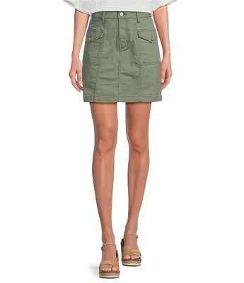 Code Bleu Mid Rise Stretch Denim Skort