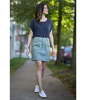 Code Bleu Mid Rise Stretch Denim Skort