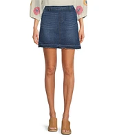 Code Bleu Mid Rise Stretch Denim Skort