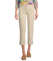 Code Bleu Petite Size Chelsea High-Rise Micro Snap Hem Capri Jeans