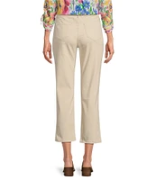 Code Bleu Petite Size Chelsea High-Rise Micro Snap Hem Capri Jeans