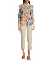 Code Bleu Petite Size Chelsea High-Rise Micro Snap Hem Capri Jeans