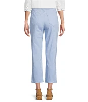 Code Bleu Petite Size Chelsea High-Rise Micro Snap Hem Capri Jeans