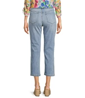 Code Bleu Petite Size Chelsea High Rise Snap Hem Capri Jeans
