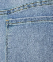 Code Bleu Petite Size Chelsea High Rise Snap Hem Capri Jeans
