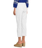 Code Bleu Petite Size Chelsea High Rise Snap Hem Capri Jeans