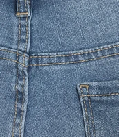 Code Bleu Petite Size Embroidered Floral Mid-Rise Capri Jeans