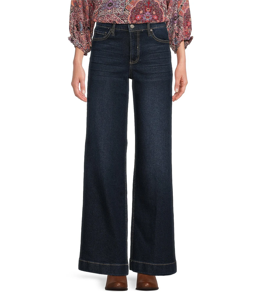 Code Bleu Petite Size High Rise Wide Leg Denim Jeans