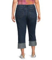 Code Bleu Plus Size High Rise Cropped Boyfriend Jeans