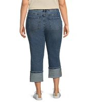 Code Bleu Plus Size High Rise Cropped Boyfriend Jeans