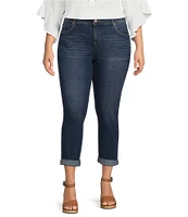 Code Bleu Plus Size Rolled Cuff Weekend Jeans