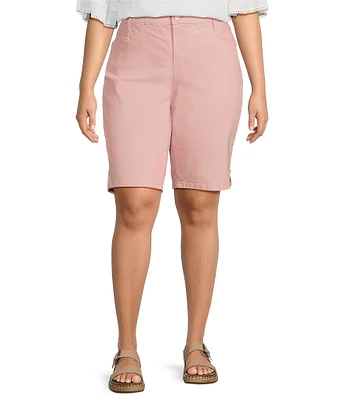 Code Bleu Plus Size Stretch Denim Bermuda Shorts