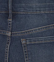 Code Bleu Soho High Rise Skinny Leg Double Waistband Frayed Capri Jeans