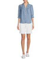 Code Bleu Soho Stacked Waist Bermuda Shorts