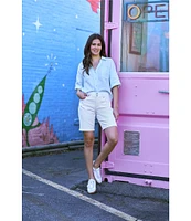 Code Bleu Soho Stacked Waist Bermuda Shorts