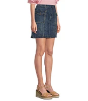 Code Bleu Stretch Denim Mid Rise Skort