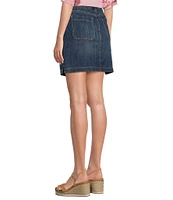 Code Bleu Stretch Denim Mid Rise Skort