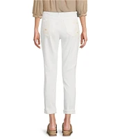Code Bleu Weekend Stretch Denim High Rise Embroidered Boyfriend Jeans
