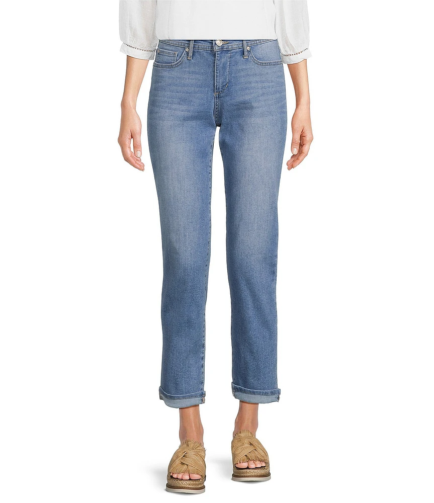 Code Bleu Weekend Stretch Denim High Rise Embroidered Boyfriend Jeans