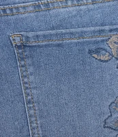 Code Bleu Weekend Stretch Denim High Rise Embroidered Boyfriend Jeans