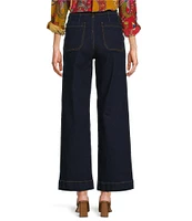 Code Bleu Wide Leg Patch Pocket Hollywood Waist Jean